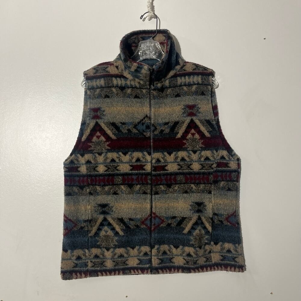 Vintage Bear Ridge Outfitters Southeast Geometric Multicolor Vest Women's Large